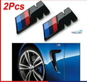 BMW Black Side Wing Badge x2 45mmx15mm