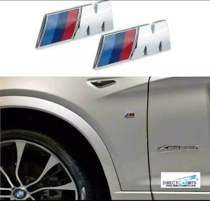 BMW Chrome Side Wing Badge x2 45mmx15mm